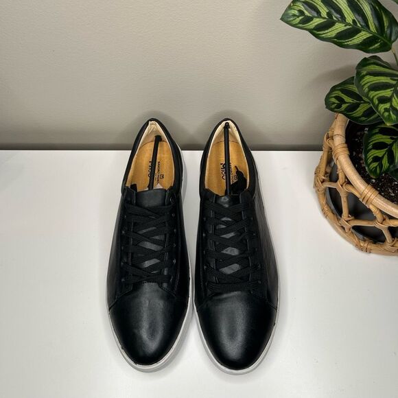 NEW Sandro Moscoloni M180 Black Leather Low-Top Sneakers Men’s Size 11D Brazil - Picture 2 of 11